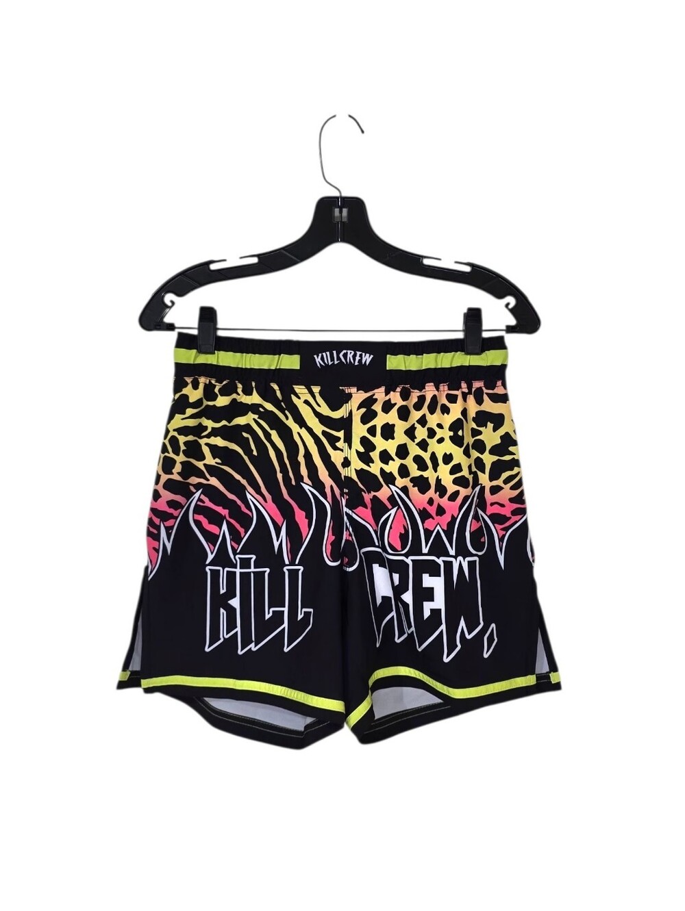 Kill Crew BSEM Fight Shorts Relaxed Cut Yellow Pink Men's Small Waist Muay Thai